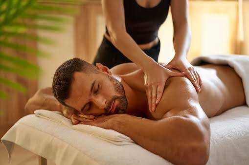 Professional body massage therapy session